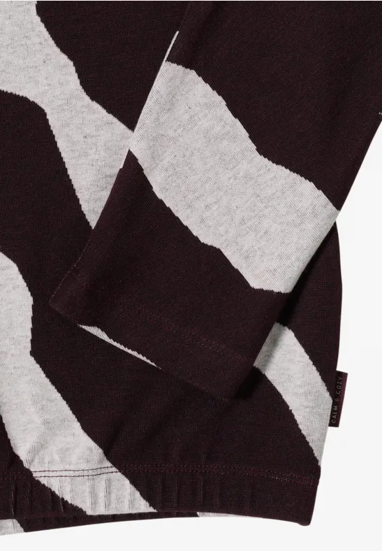 Graphisches Jacquard-Shirt mit Melange-Effekt