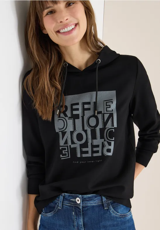 Pullover Hoodie Shirt mit Grafikprint