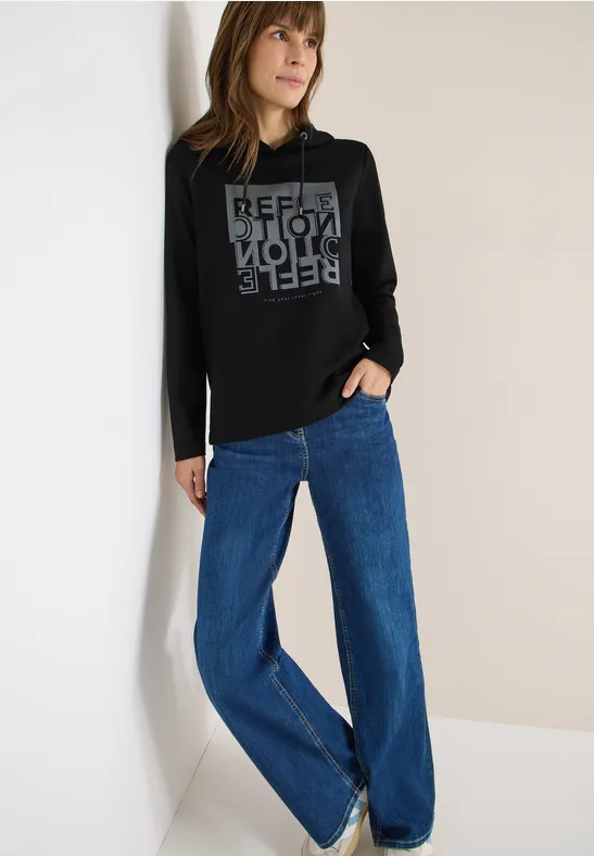 Pullover Hoodie Shirt mit Grafikprint