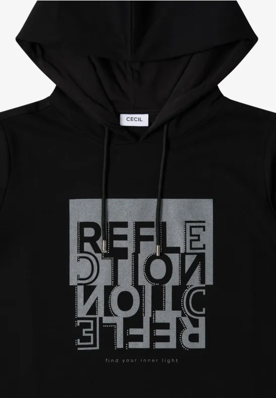 Pullover Hoodie Shirt mit Grafikprint