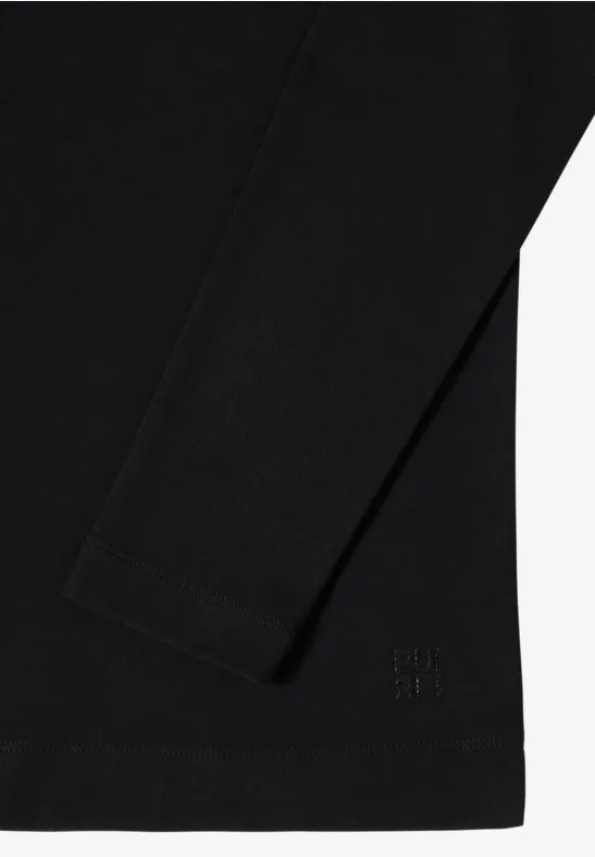 Minimalistisches Langarmshirt mit Trichterkragen