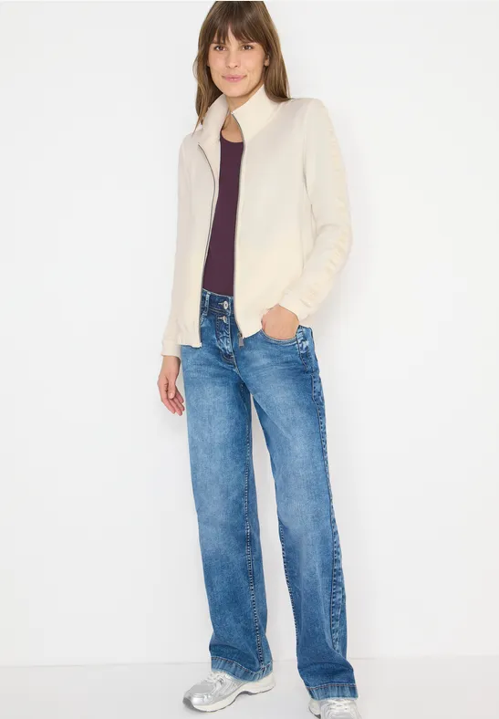 Softe Sweatjacke mit Tapedetail
