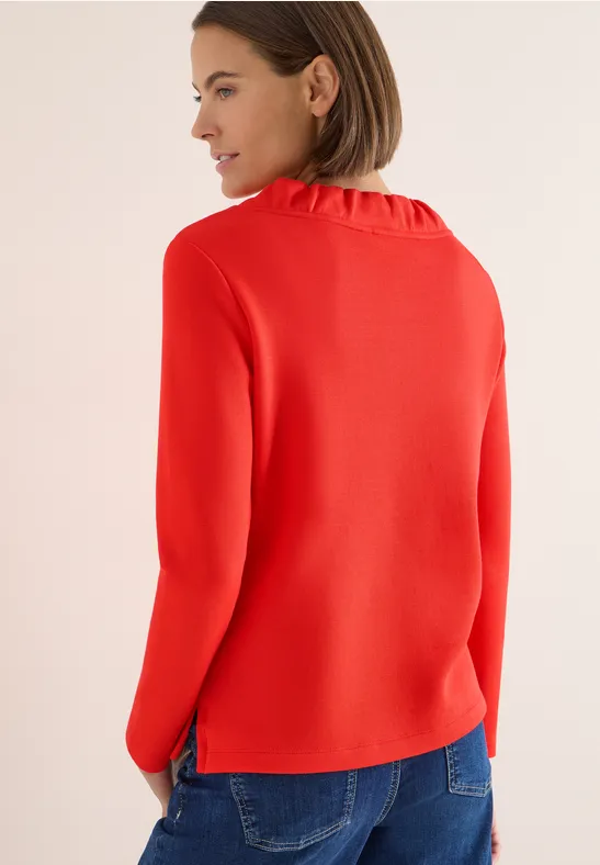 Sweatshirt mit lockerem Trichterkragen