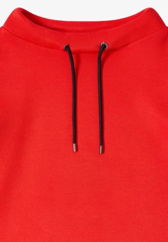 Sweatshirt mit lockerem Trichterkragen