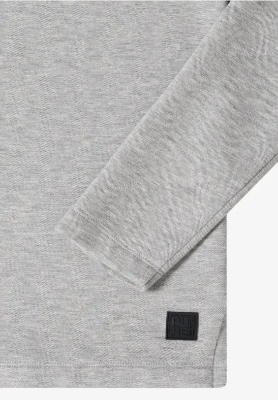 Weiches Viskosemischungs-Shirt mit Trichterkragen