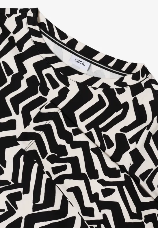 Langarmshirt mit grafischem Muster
