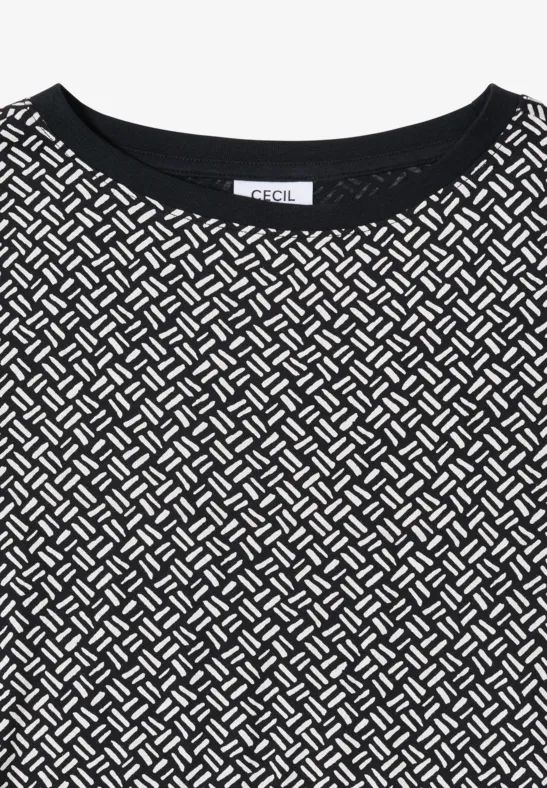 Langarmshirt mit grafischem Muster