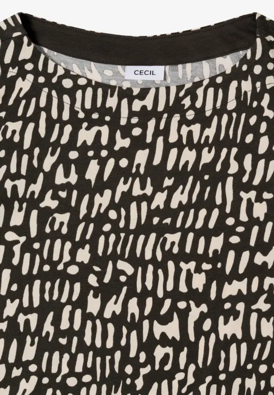 Gemustertes Langarm-T-Shirt