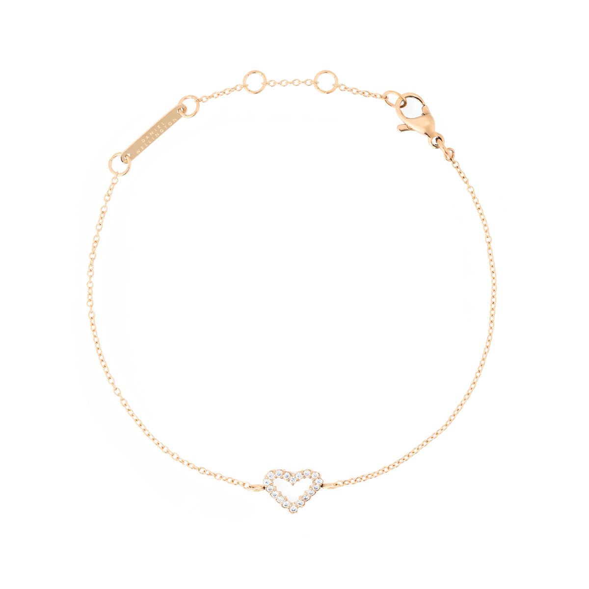 Zartes Herz Charm Armband in Gold