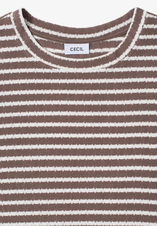 Gestreiftes Strick-Langarmshirt