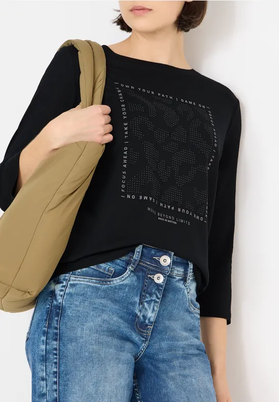 Langarmshirt mit Grafikprint