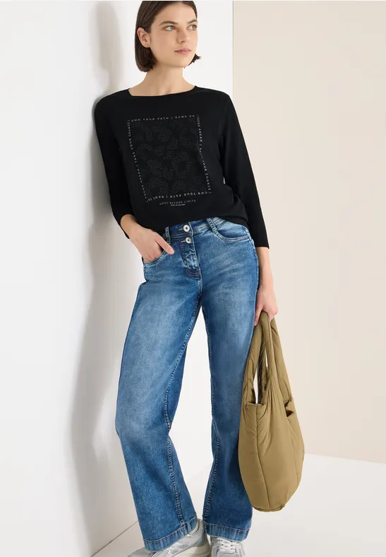 Langarmshirt mit Grafikprint