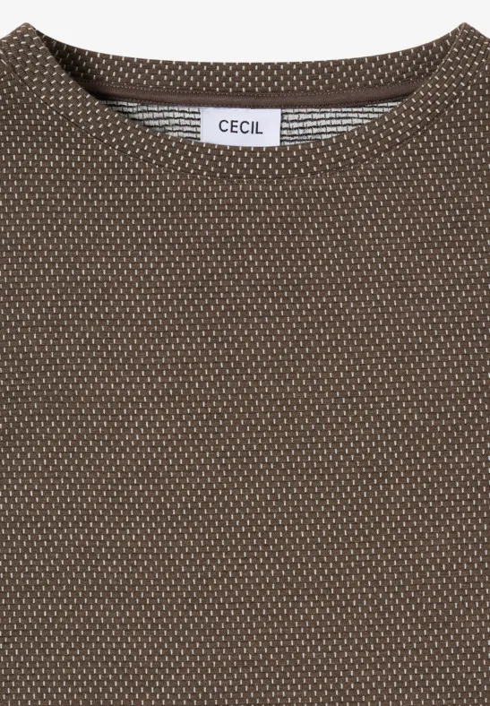 Langärmeliges Strickoberteil mit Textur