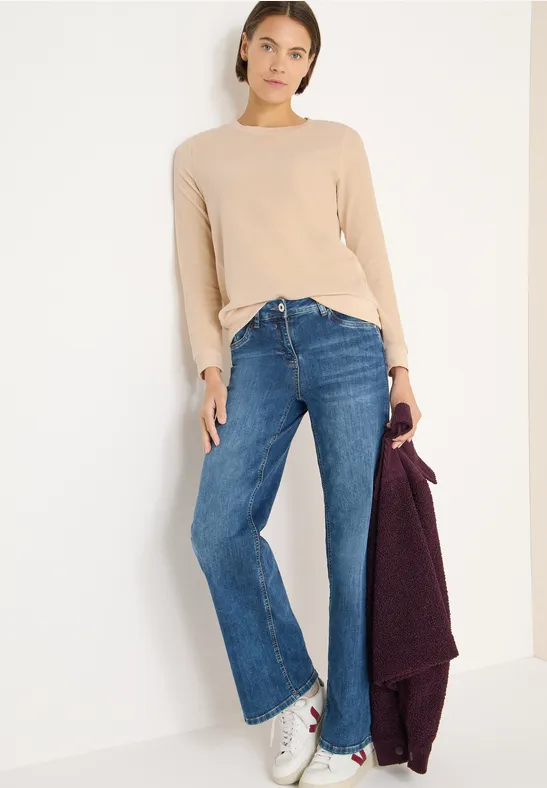 Weiches Feincord-Strick-Sweatshirt