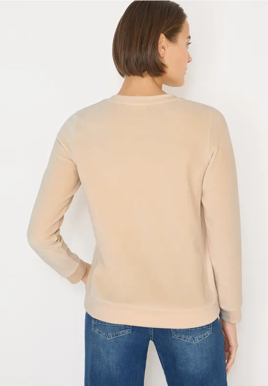 Weiches Feincord-Strick-Sweatshirt