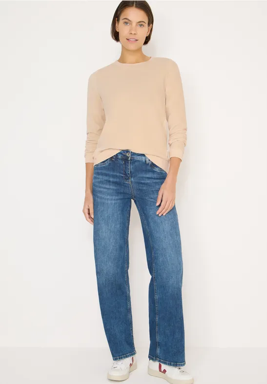 Weiches Feincord-Strick-Sweatshirt