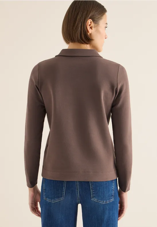 Damen Langarm Poloshirt