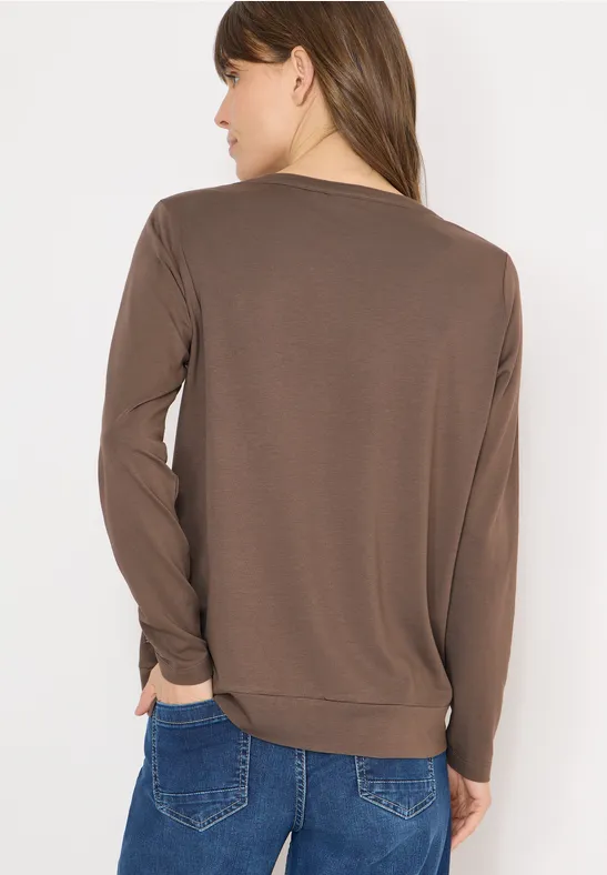 Lässiges Shirt im Tunika-Stil mit V-Ausschnitt