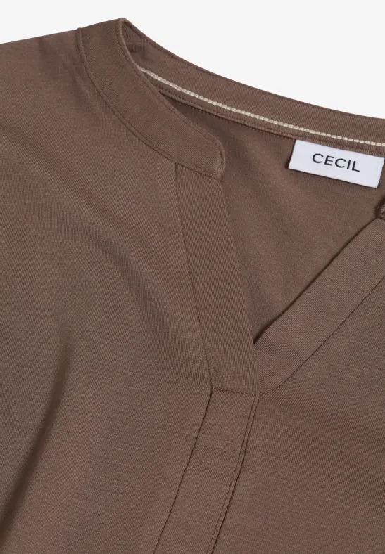 Lässiges Shirt im Tunika-Stil mit V-Ausschnitt