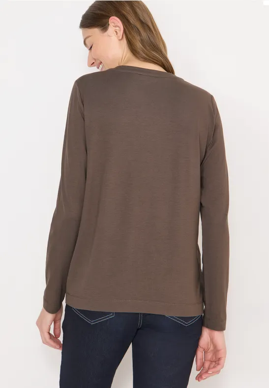 Lässiges Shirt im Tunika-Stil mit V-Ausschnitt