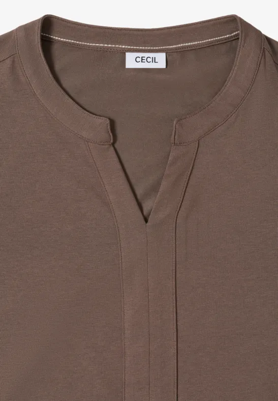 Lässiges Shirt im Tunika-Stil mit V-Ausschnitt