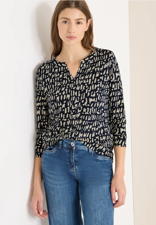 Shirt im Tunika-Stil mit Grafikprint