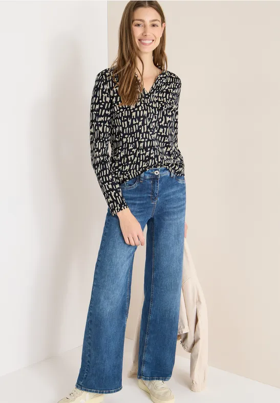 Shirt im Tunika-Stil mit Grafikprint