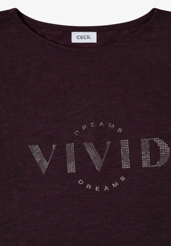 T-Shirt in Leinenoptik mit entspannter Passform