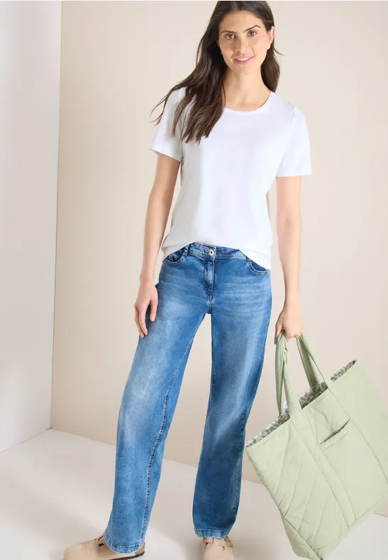 Basic Uni Rundhals T-Shirt Doppelpack