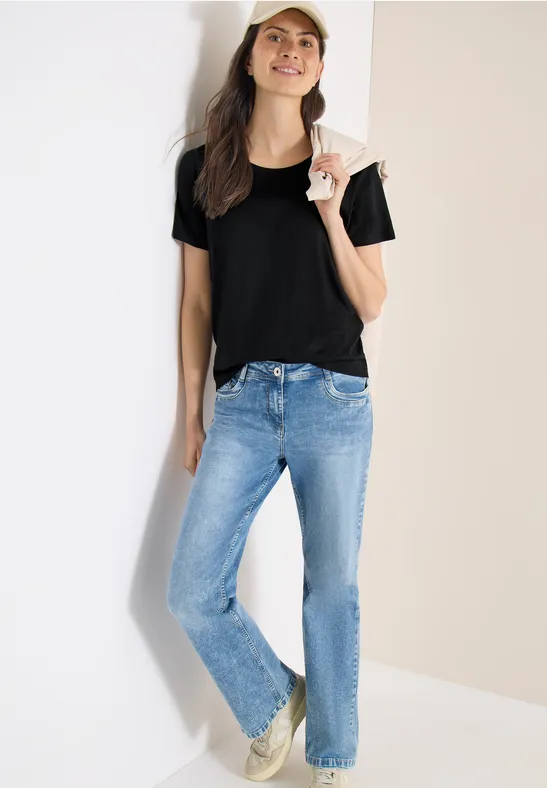 Basic Uni Rundhals T-Shirt Doppelpack