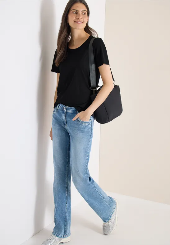 Basic Uni Rundhals T-Shirt Doppelpack