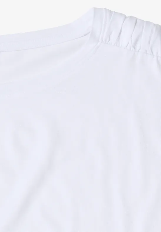 Lässiges Kurzarmshirt mit U-Boot-Ausschnitt
