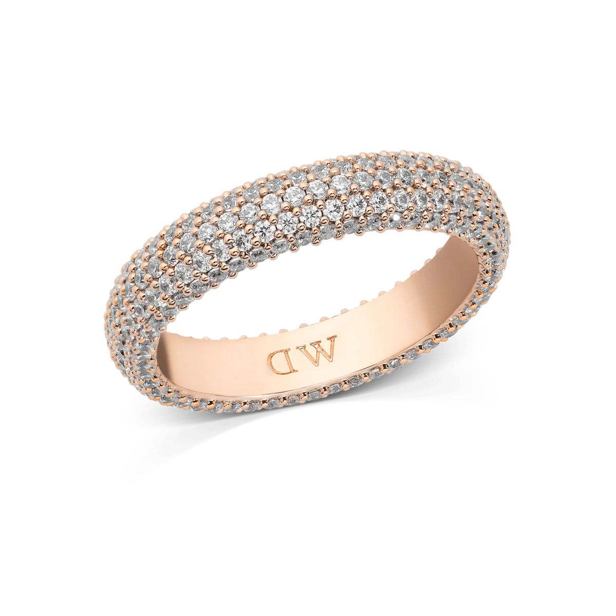 Roségoldener Pavé-Bandring