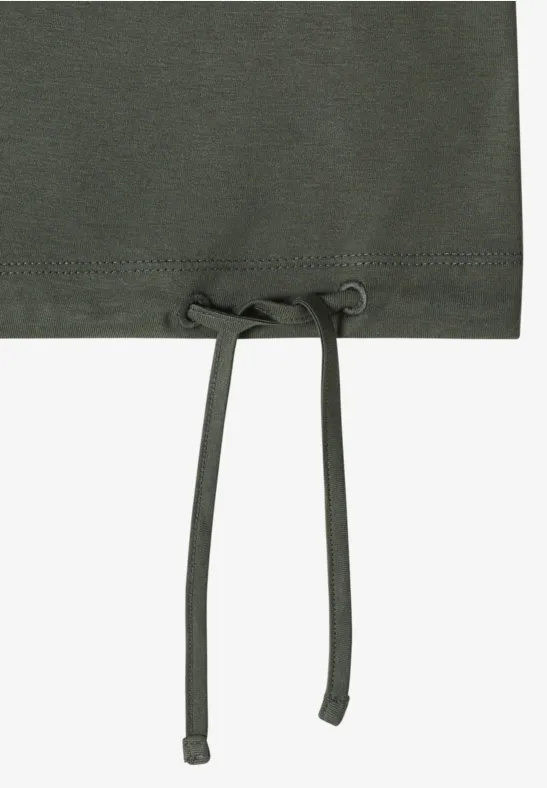 Kurzarmshirt mit Raffdetail