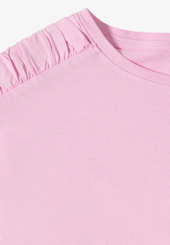 Kurzarm T-Shirt mit U-Boot-Ausschnitt