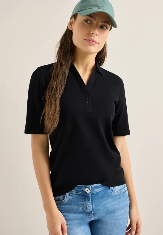 Damen Kurzarm Poloshirt