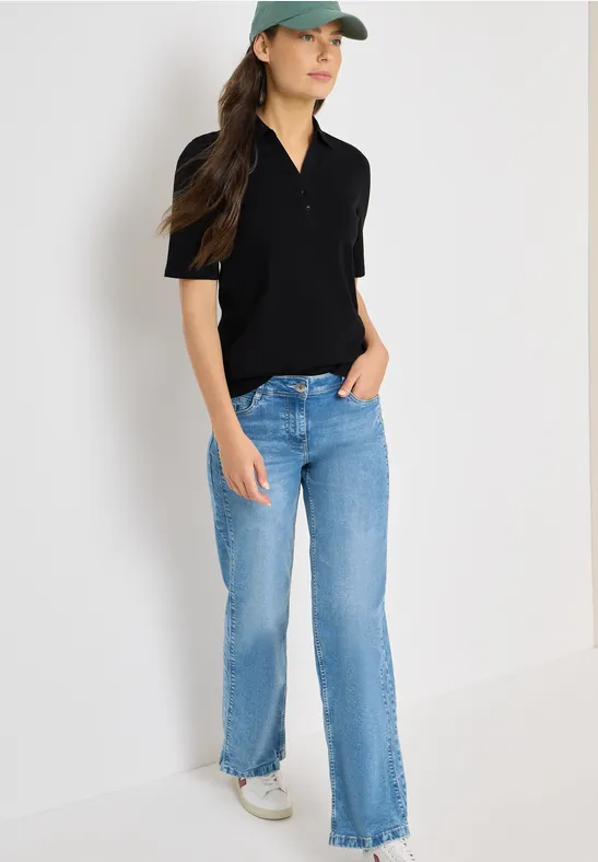 Damen Kurzarm Poloshirt
