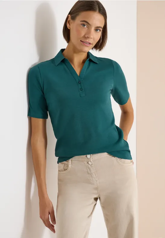 Basic Kurzarm Poloshirt