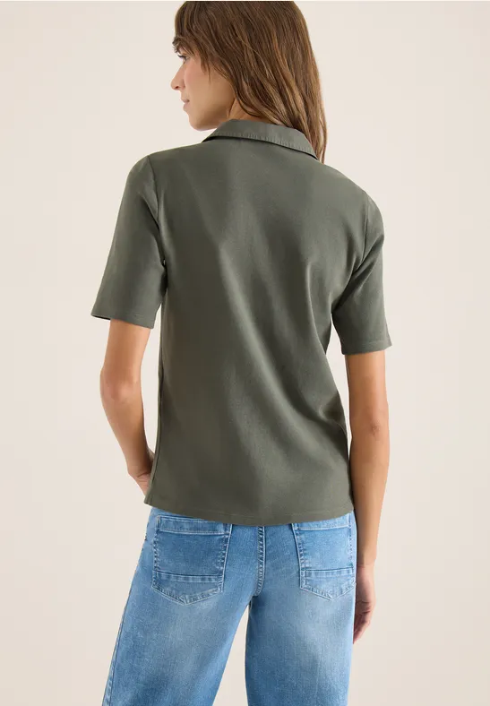Basic Kurzarm Poloshirt