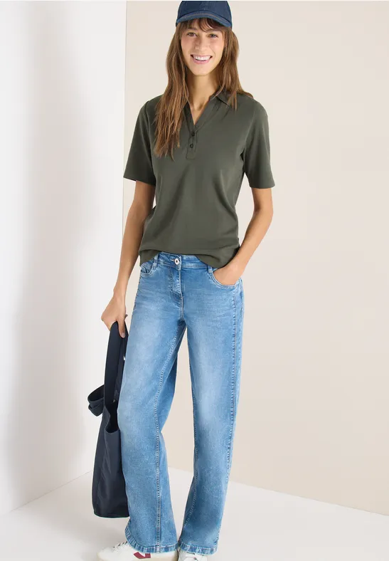 Basic Kurzarm Poloshirt