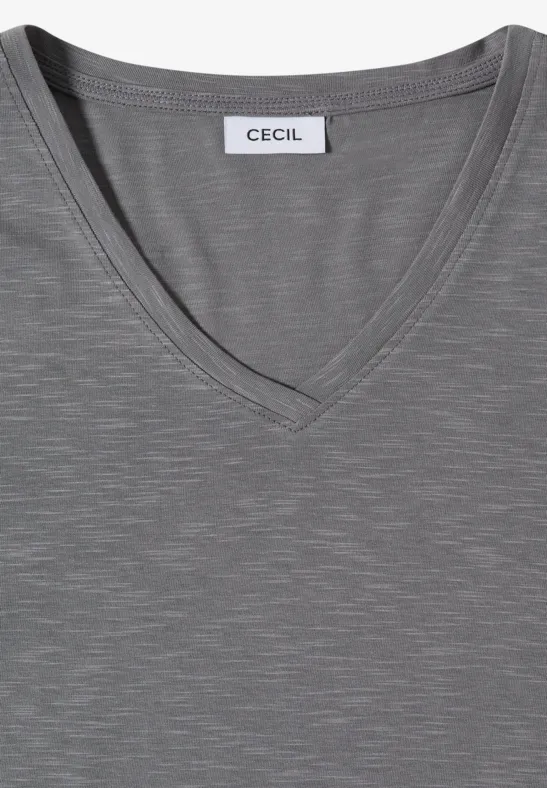 Basic V-Ausschnitt Kurzarm T-Shirt