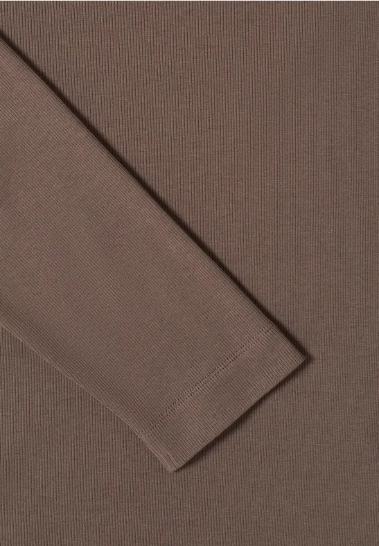 Damen 3/4-Arm Rippshirt