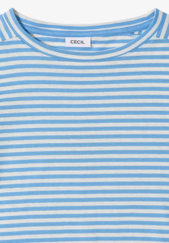 Klassisches gestreiftes Baumwoll-T-Shirt