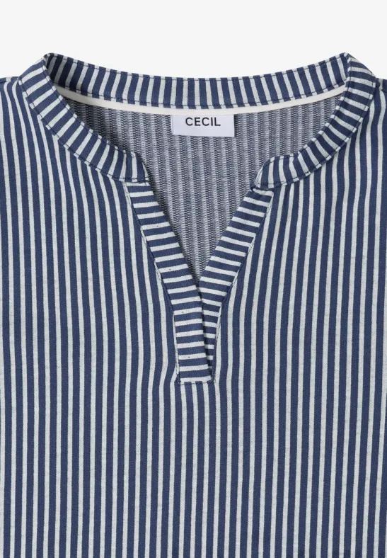 Klassisches gestreiftes Baumwoll-T-Shirt