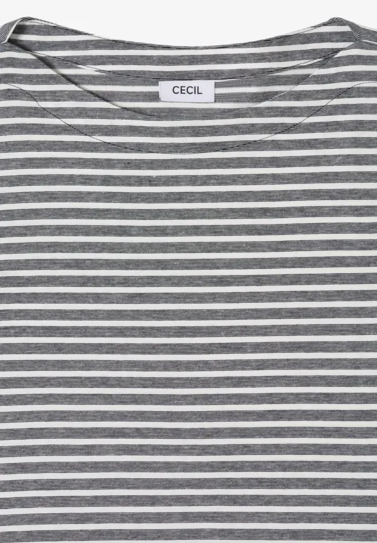 Klassisches gestreiftes Baumwoll-T-Shirt