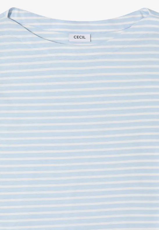 Klassisches gestreiftes Baumwoll-T-Shirt