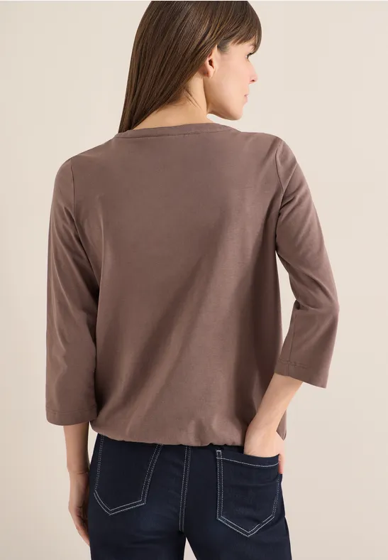 Klassisches Langarmshirt mit Rundhalsausschnitt