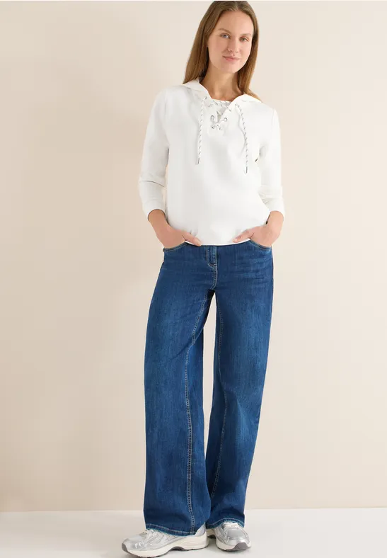 Damen Kapuzenpullover mit Schnürung