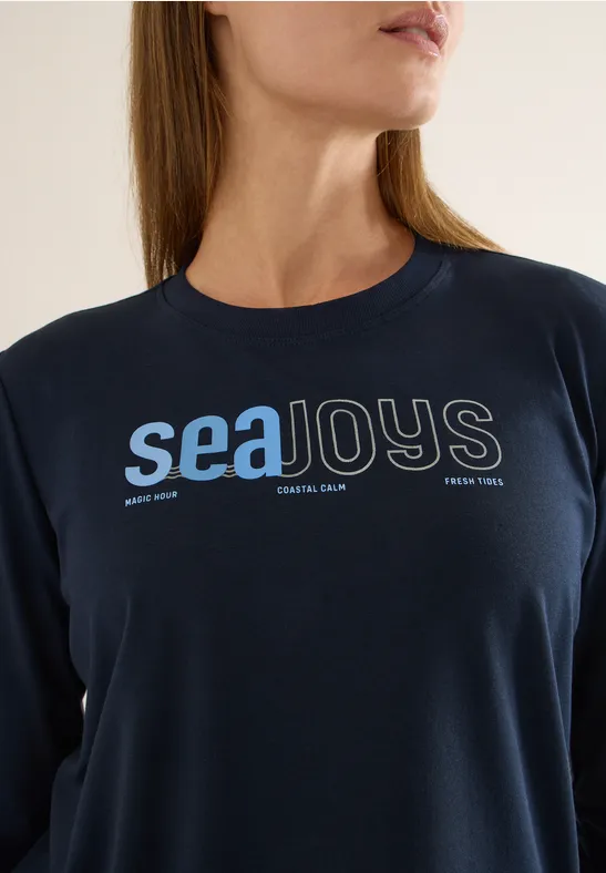 Lässig Langarmshirt mit Grafikprint