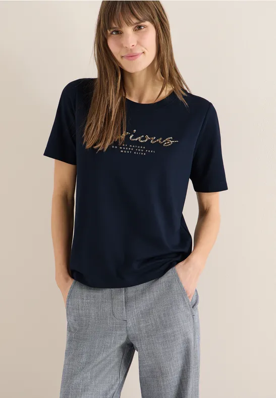 Lässig Langarmshirt mit Grafikprint